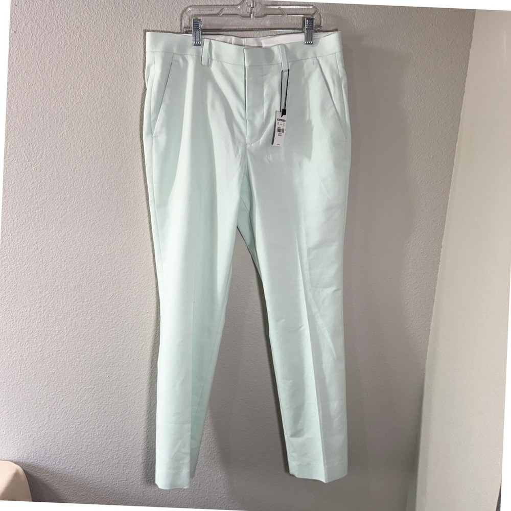 Express‎ Slim Fit Mint Green Dress Pants Trousers Style 023250486 28x30 NWT